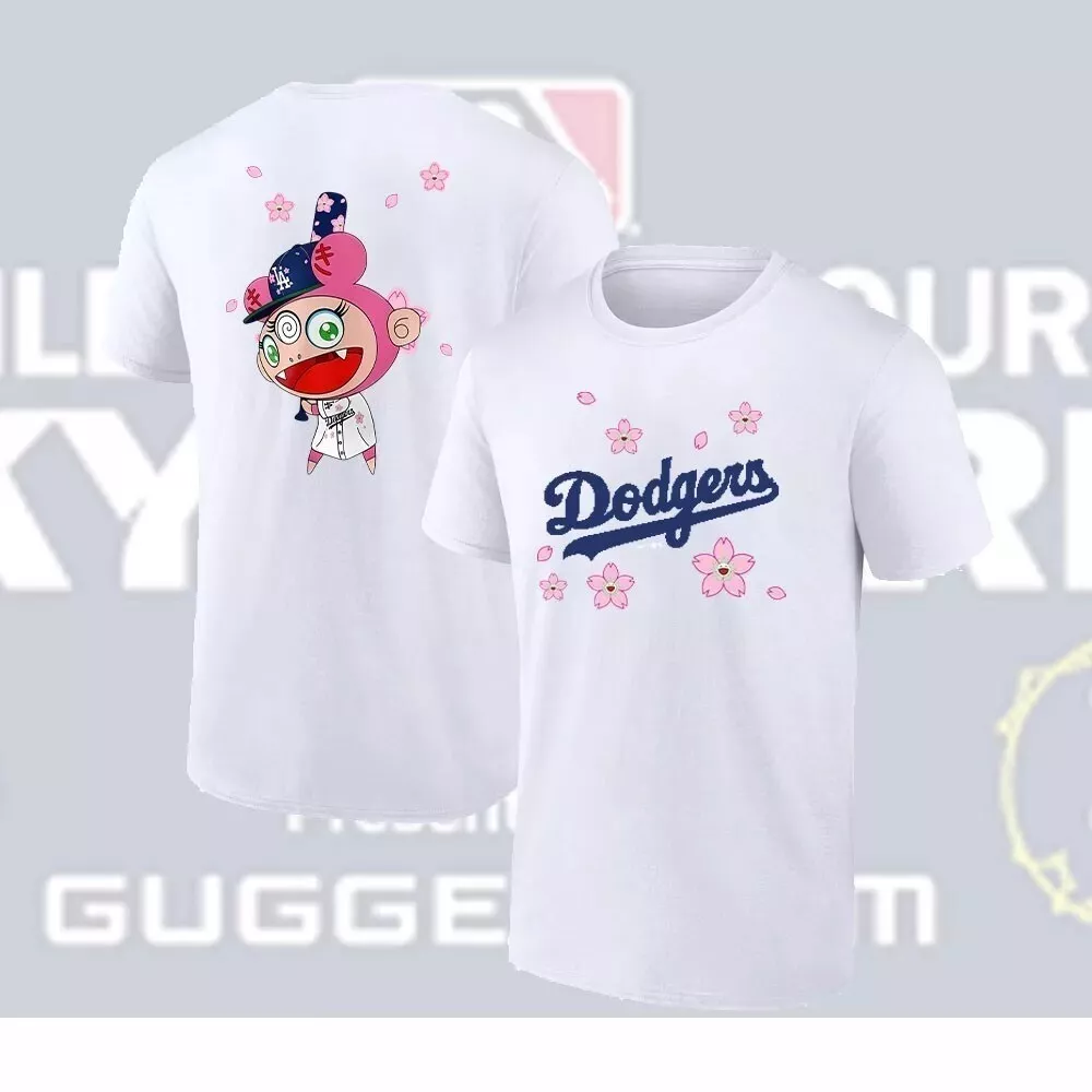 Men Los Angeles Dodgers blank white MLB 2025 Tshirt style 34